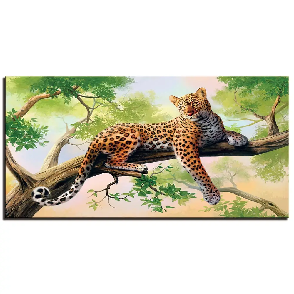 

1 Panel Prints Art Wall Canvas Painting Modern Prints Animal Leopard Posters Pictures Living Room Wall Decoration
