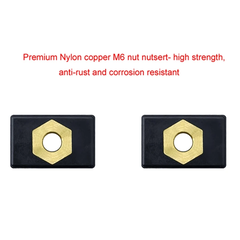 6 шт. медная скользящая гайка M6 боковое Крепление направляющая для рыболовной