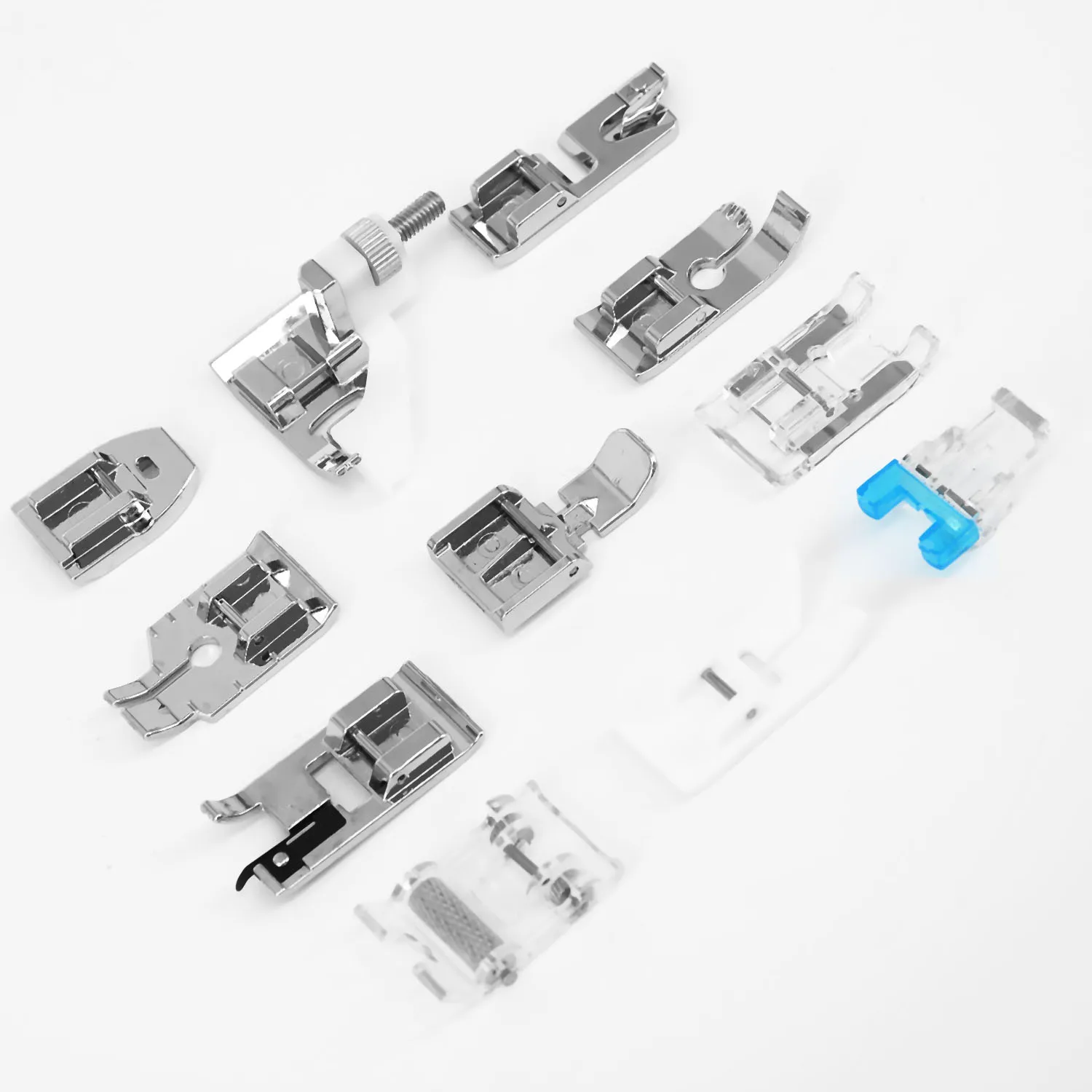 11 шт./компл. Серебристая свернутая кромка щипцы для завивки ног швейная машинка