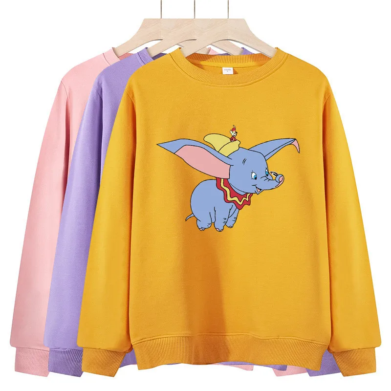 

Disney 2021 Dumbo sweater autumn and winter long sleeve simple and versatile loose Harajuku Hong Kong style top tide ins