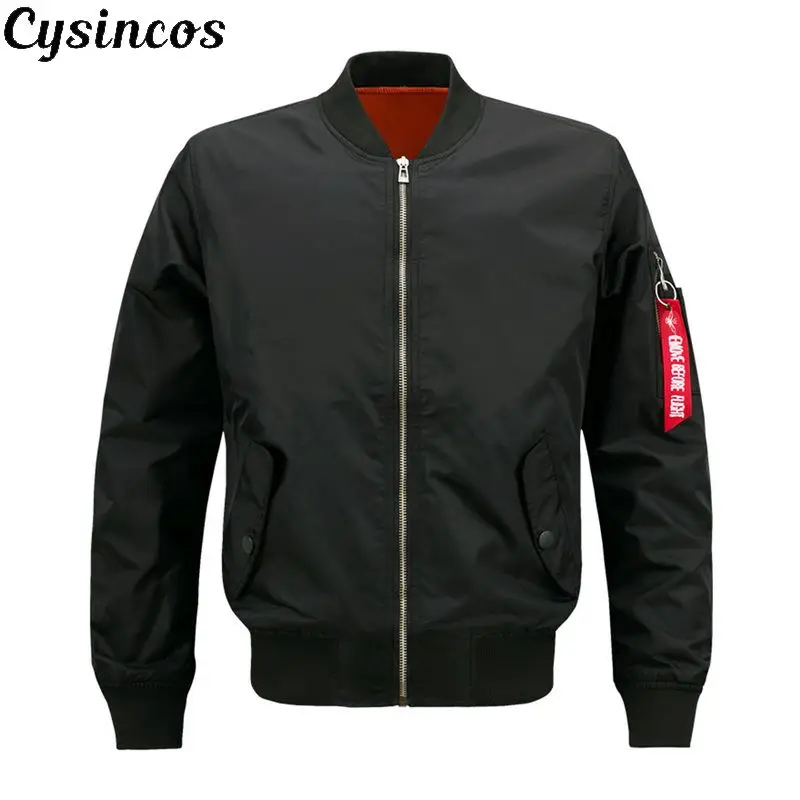 CYSINCOS мужская бейсбольная короткая куртка бомбер весенне осенняя Модная