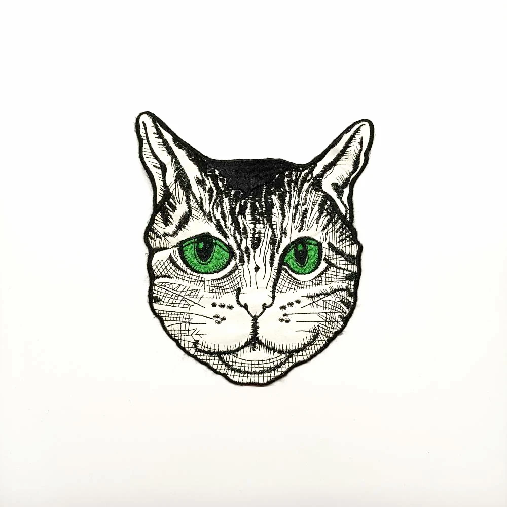 

Design large embroidery big cats animal cartoon patches for clothing HE-3262