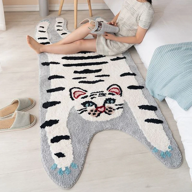 pink tiger leopard bedroom soft carpets fluffy area rug living room bedside carpet kids game mats decoration for living room free global shipping