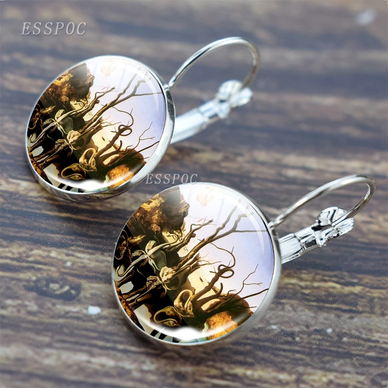 Серьги-подвески в простом стиле с изображением Сальвадора Дали | Украшения и