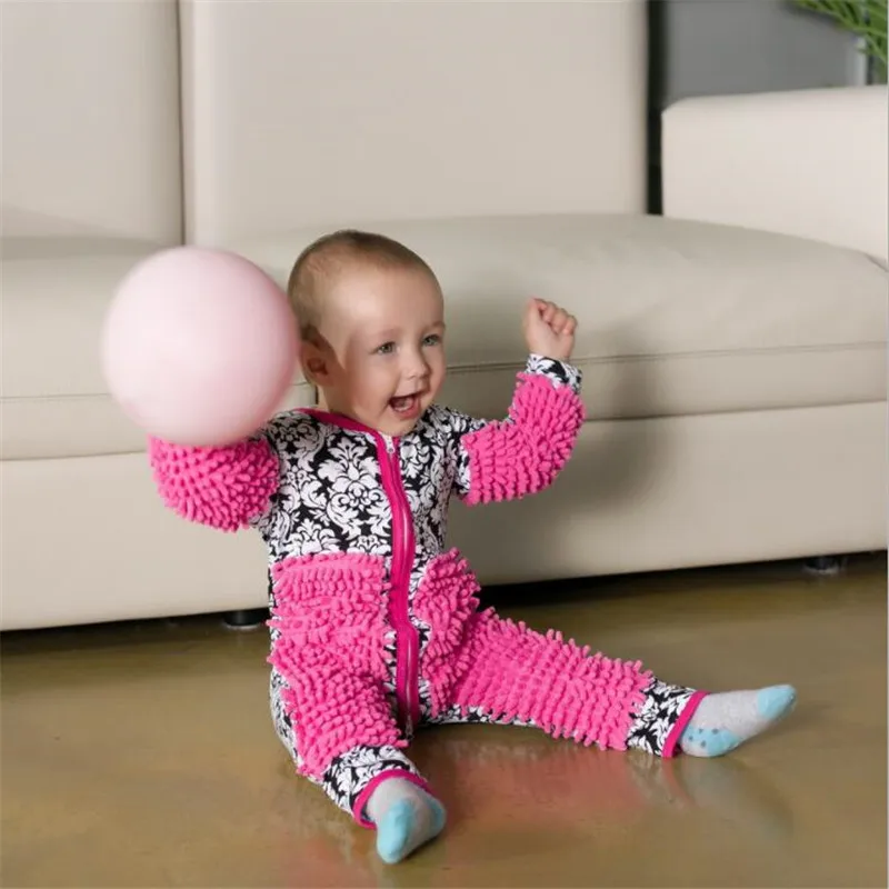 Детская швабра детская одежда Детский комбинезон для ползания с пыльным полом