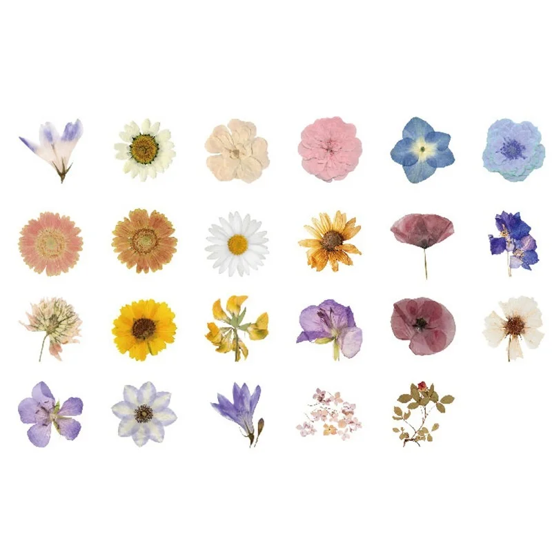 

46 Pcs/box Vintage Dried Flowers Series Sticker Package DIY Diary Bullet Journal Decoration Sticker Album Scrapbooking Supplies