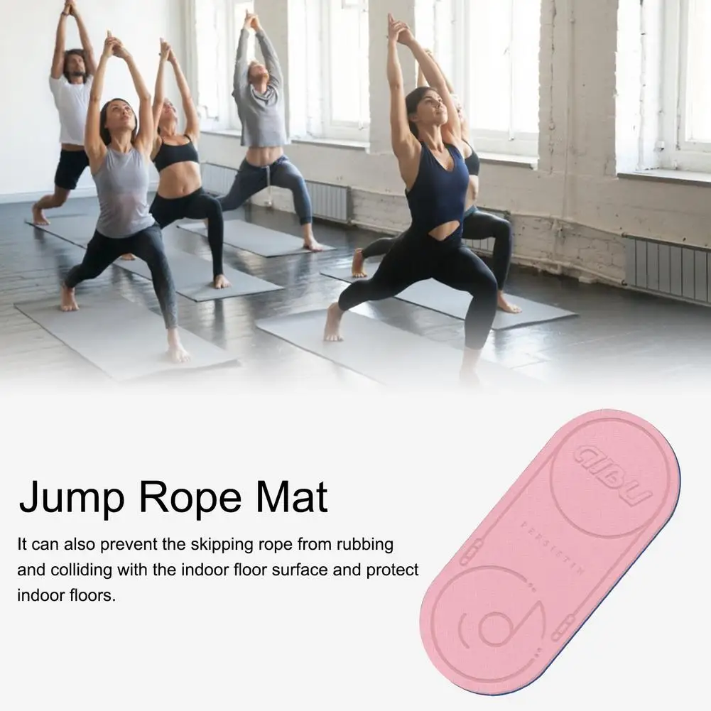 

Jump Rope Mat Knees Protection Shock Absorption Skipping Yoga Mat High-Density Household Indoor Fitness Mat