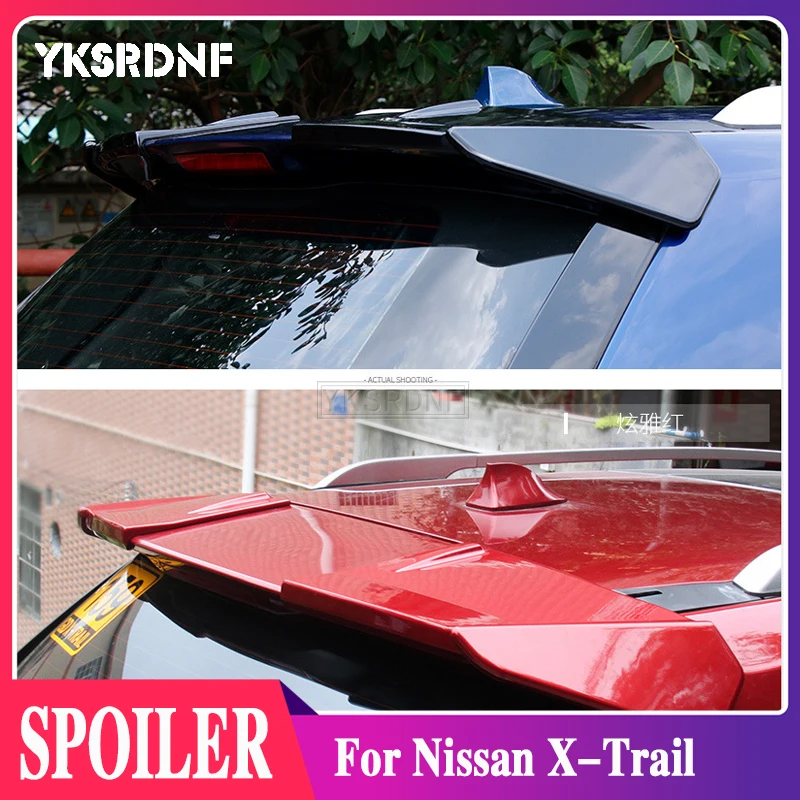 

YKSRDNF For Nissan Rogue X-trail 2014 2015 2016 2017 2018 2019 2020 2021 ABS Plastic Rear Roof Spoiler Trunk Boot Lip Wing