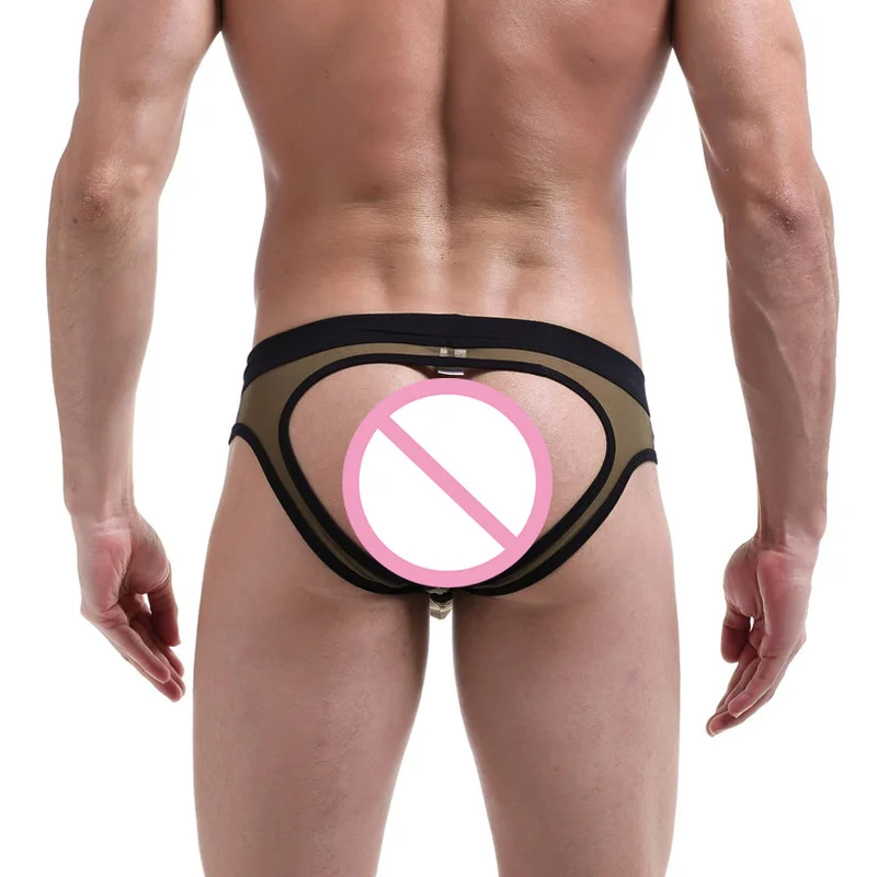 Сексуальное мужское нижнее белье Трусы стринги с низкой посадкой открытые трусы