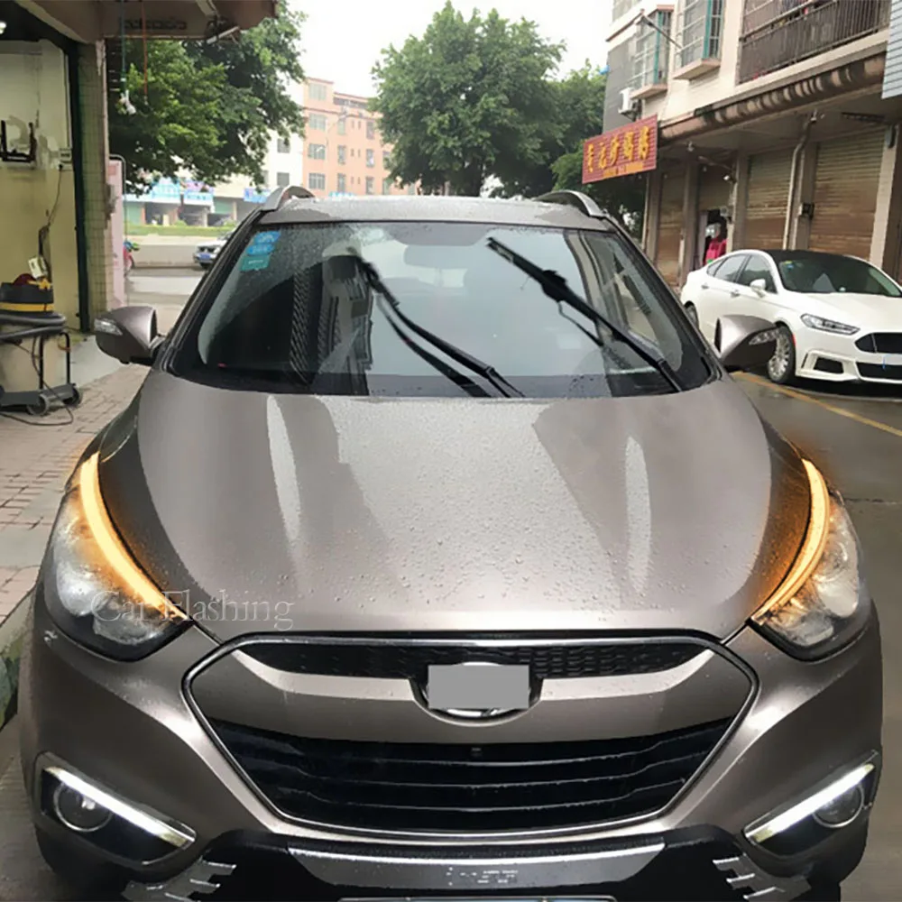 Автомобильные мигающие светодиодсветодиодный дневные ходовые огни с указателем