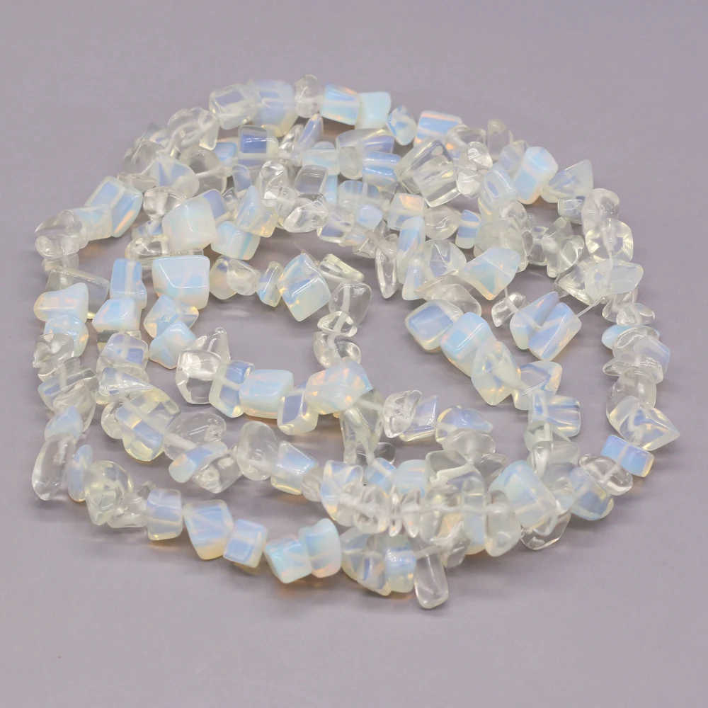 

Natural Opal Semi-precious Stones and Crushed Stone Charm Bead Making DIY Exquisite Necklace Bracelet Length 40cm