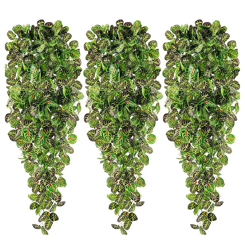 

3 Pack Artificial Hanging Plants Fake Ivy Plants Fake Hanging Plants Fake Leaves for Wedding Indoor Outdoor Decoration