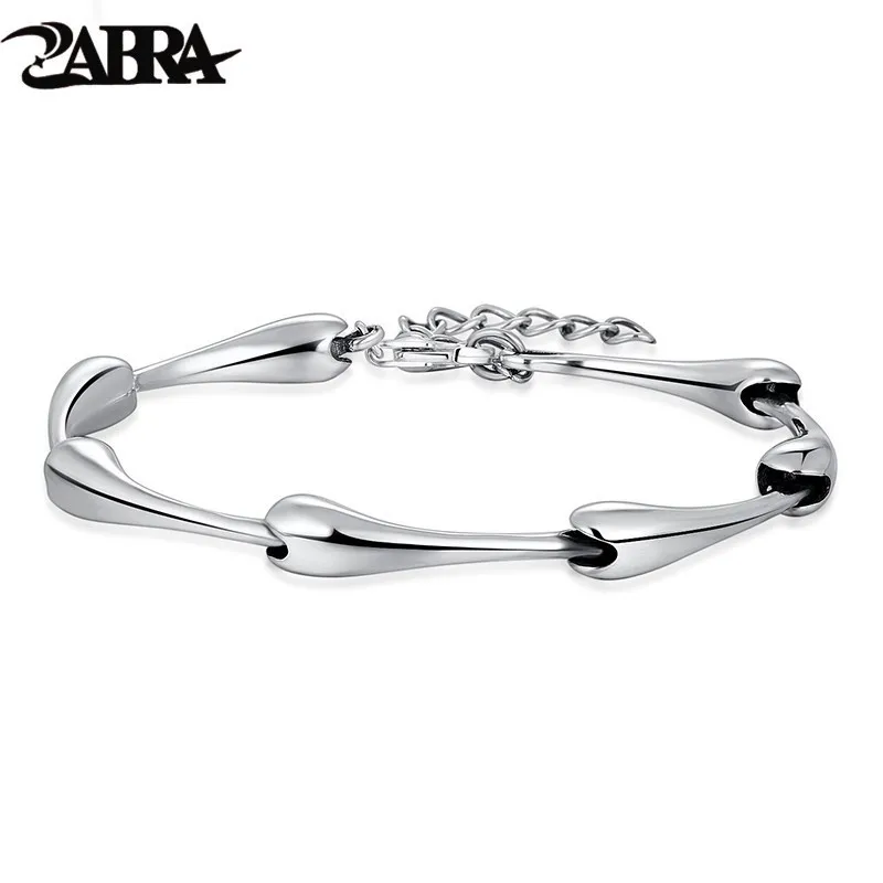 Браслет ZABRA в виде капель воды женский браслет из серебра 925 пробы регулируемая