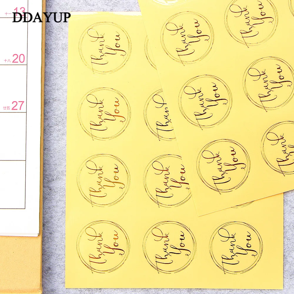 120 шт./лот Круглый прозрачный дизайн благодарим Вас за печать наклейки сделай сам