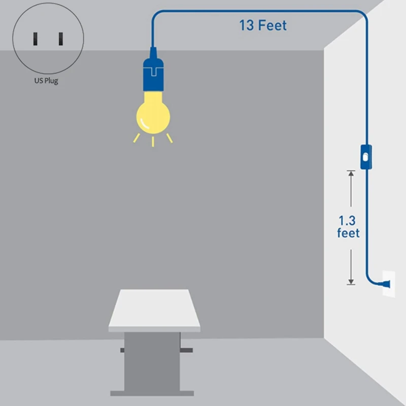 Из 2 предметов Plug-in подвесной светильник Промышленный Стиль гнездо силикагель