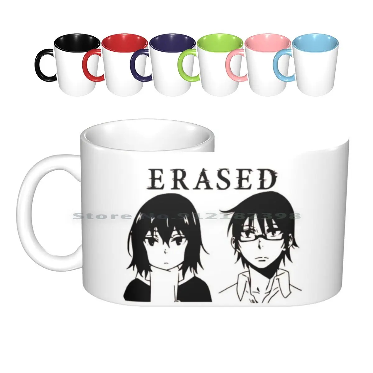 

Erased-Boku Dake Ga Inai Machi-Satoru And Kayo Ceramic Mugs Coffee Cups Milk Tea Mug Erased Erased Satoru Fujinuma Anime Manga