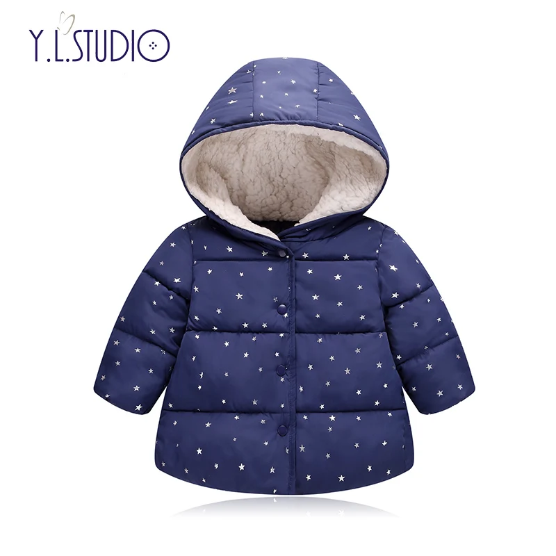 Детский зимний комбинезон для девочек зимние парки с шапкой мальчиков бархатное