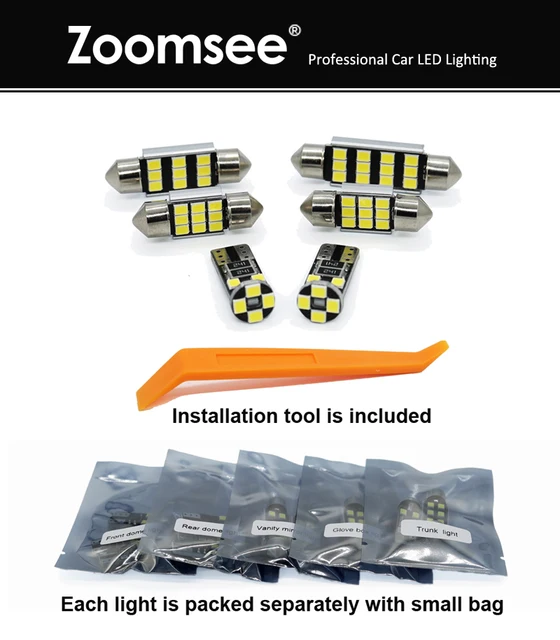 Aazon.co: AENVTOL 13 Pieces Interior LED Light Kit + Back Up Bulb