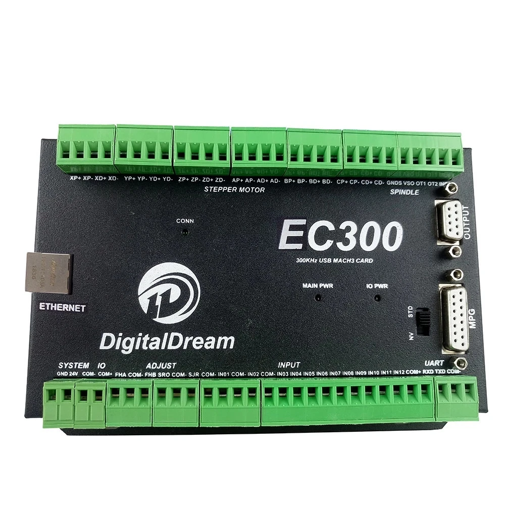 Новинка EC300 3/4/3 5-осевой USB-контроллер движения Ethernet CNC Mach3 5/6 кГц карта контроля для