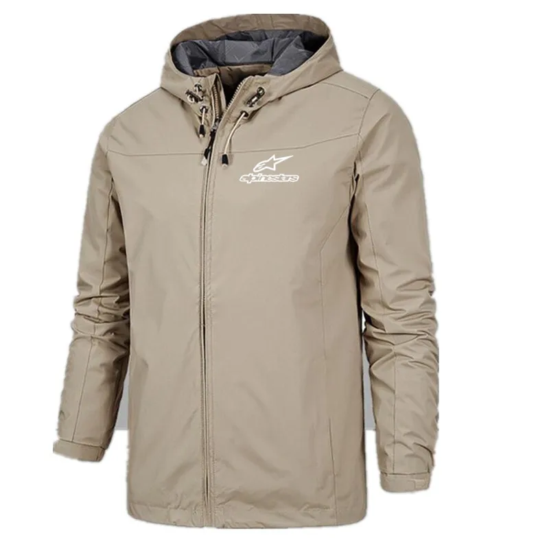 

Men's mountaineering jacket, Hoodie, zipper bike jacket, hip hop style, black Harajuku hunter, 2021