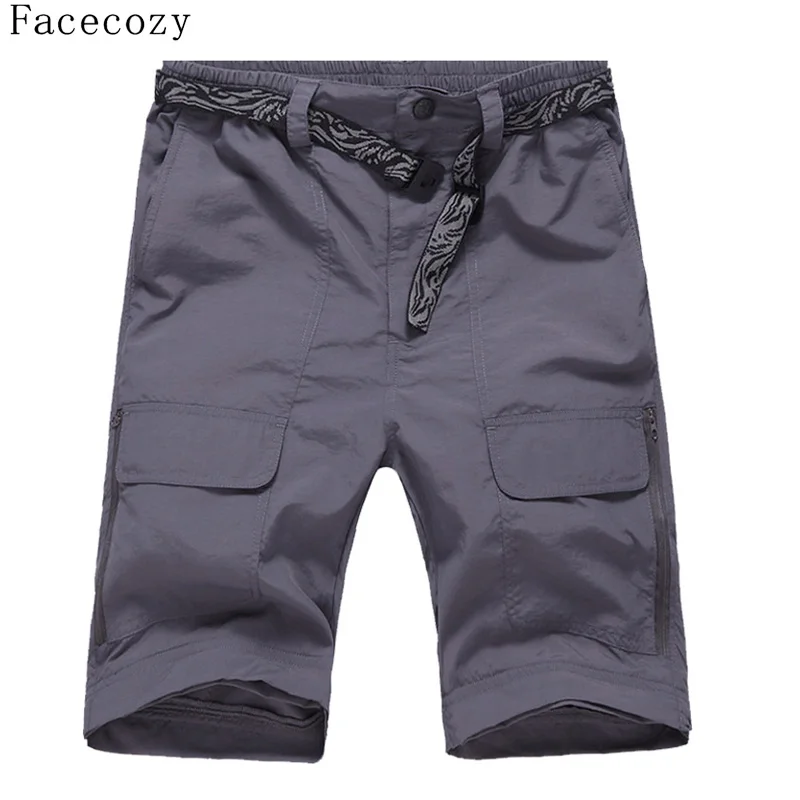 Мужские быстросохнущие походные штаны Facecozy летние съемные для кемпинга уличные