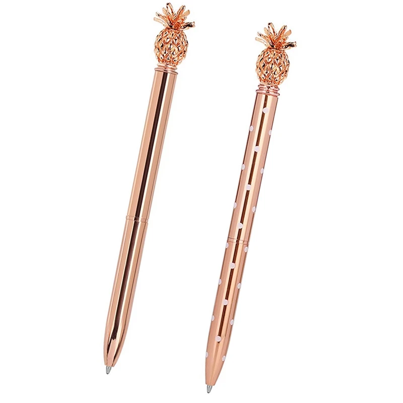 12 шт. ананасовые шариковые ручки-красивая блестящая металлическая шариковая