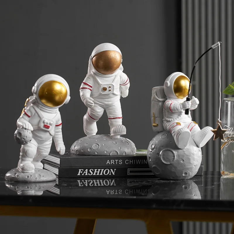 Скандинавская скульптура астронавта миниатюрная фигурка человека из смолы