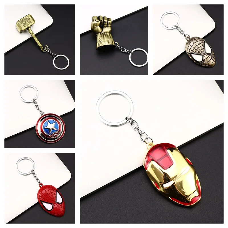 Disney Марвел Мстители паук человек брелок Капитан Америка Железный кулон