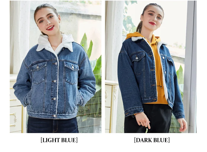 Женская теплая джинсовая куртка LEIJIJEANS, повседневная куртка из денима с начесом, новая модель 9250R большого размера на зиму