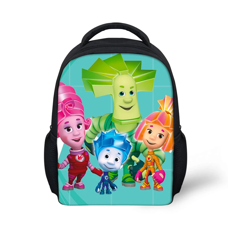 HALYUNASC Cool Kindergarten Backpack Russian Cartoon The Fixes Pattern Students School Bag Kawaii Boys Girls Mochila Book Bag