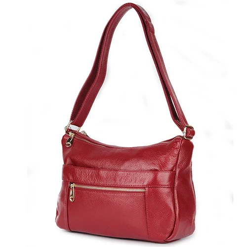 

High Quality Boston Women Bags Soft Genuine Leather Shoulder Bags Ladies Crossbody Bags Luxury Designer Large Capacity Handbag