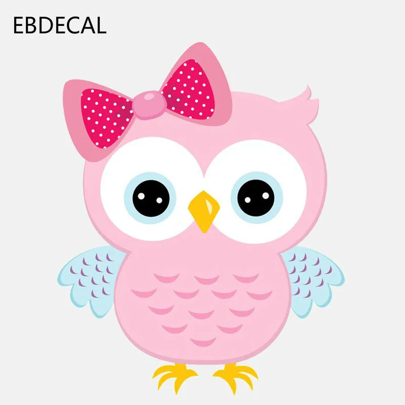 Ebdeckle милая сова Девушка с бантом для Авто/бампер/окно/настенные наклейки DIY Декор
