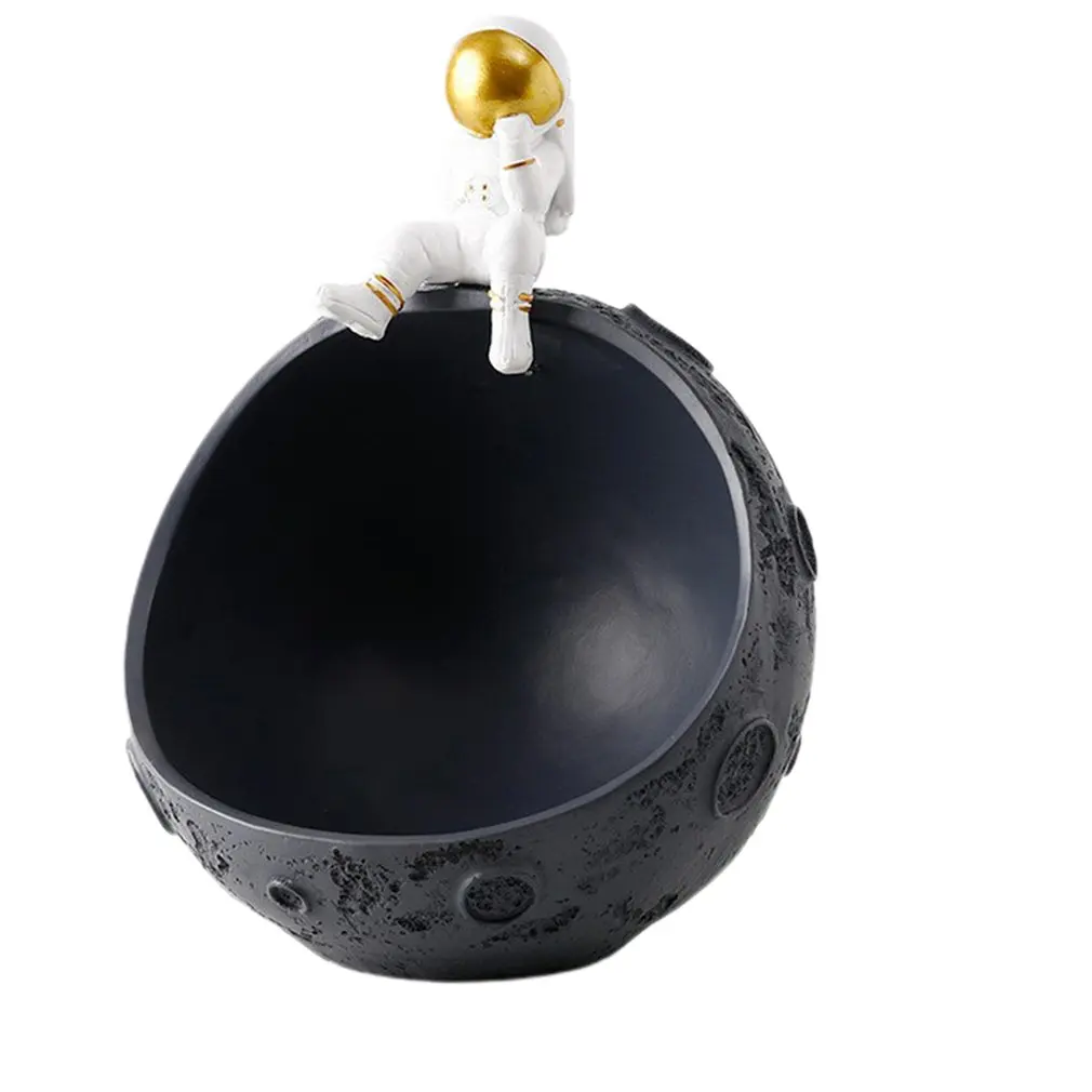 

Шкатулка для закусок, органайзер для ключей из смолы с астронавтом, планетарные фигурки в виде космоса и Луны для украшения гостиной