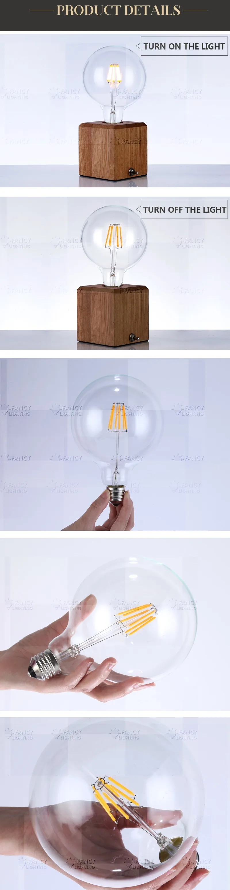 Светодиодная лампа G125 E27 ampoule Led 110/220V Светодиодная лампа Эдисона для дома/гостиной/спальни/столовой декора 4 W/6 W/8 W led ampul