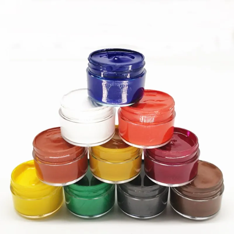 Краска для восстановления и изменения цвета кожаных изделий "Beige Leather Paint Repair Refurbished Change Color Shoes Sofa Seat Injury on" объемом 35 мл.