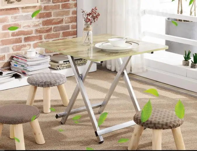 Складной стол домашний обеденный простой столик портативный открытый