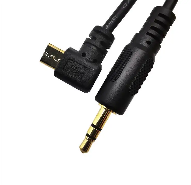 Позолоченный мобильный телефон автомобильный аудио AUX линия USB микро Интерфейс