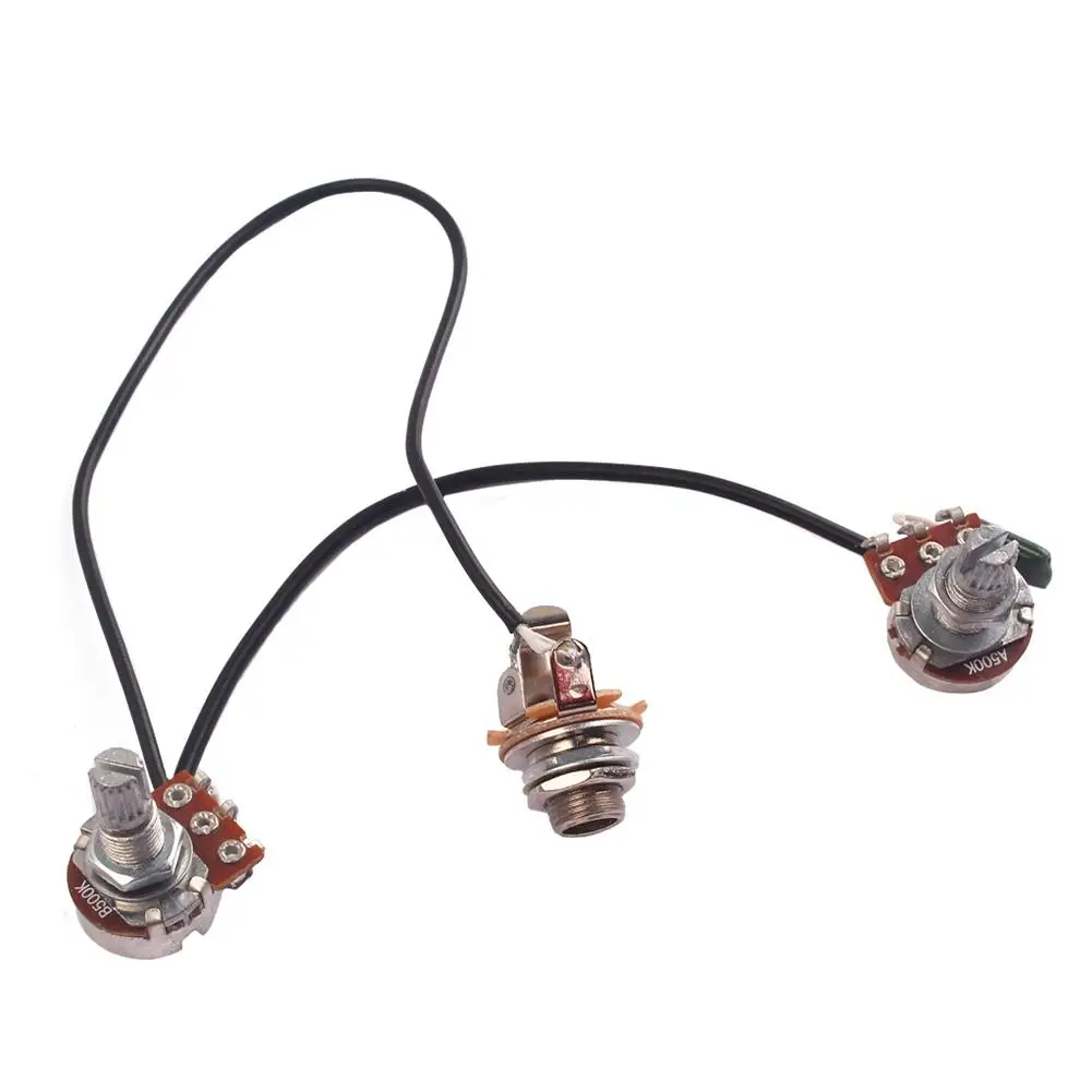 

Металлическая одинарная катушка звукоснимателя 1 тон и 1 объем провода линии жгут Запчасти Аксессуары для ST Box гитары