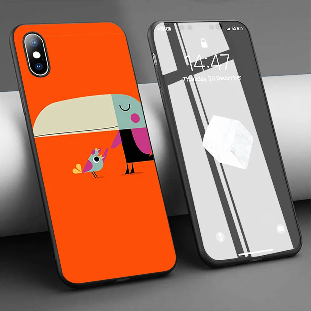 Чехол Hello Toucan мягкий силиконовый чехол для телефона iPhone 11 Pro Max X 5S 6 6S XR XS 7 8 Plus