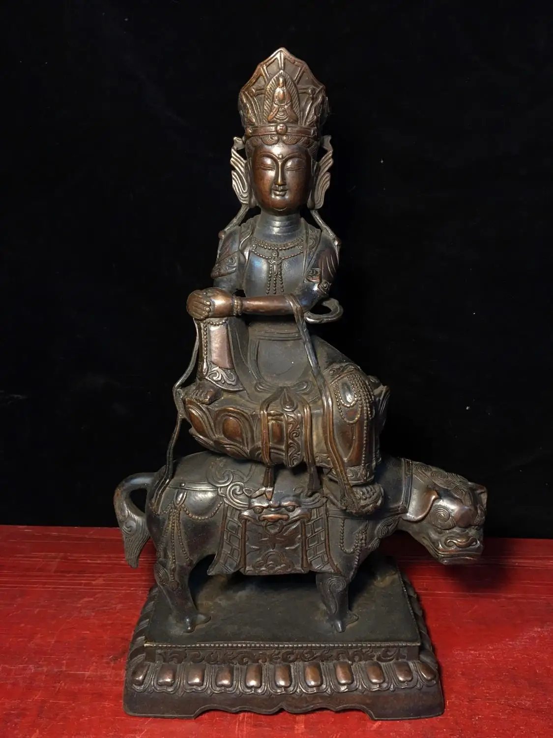 

15 "Тибетский буддистский храм Фиолетовый Бронзовый Guanyin самантабхадра статуя Будды Авалокитешвара статуя Будды шесть зубцов белый elephan