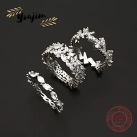 new luxury zircon 925 silver ring women elegant fashion jewelry monaco boutique gift