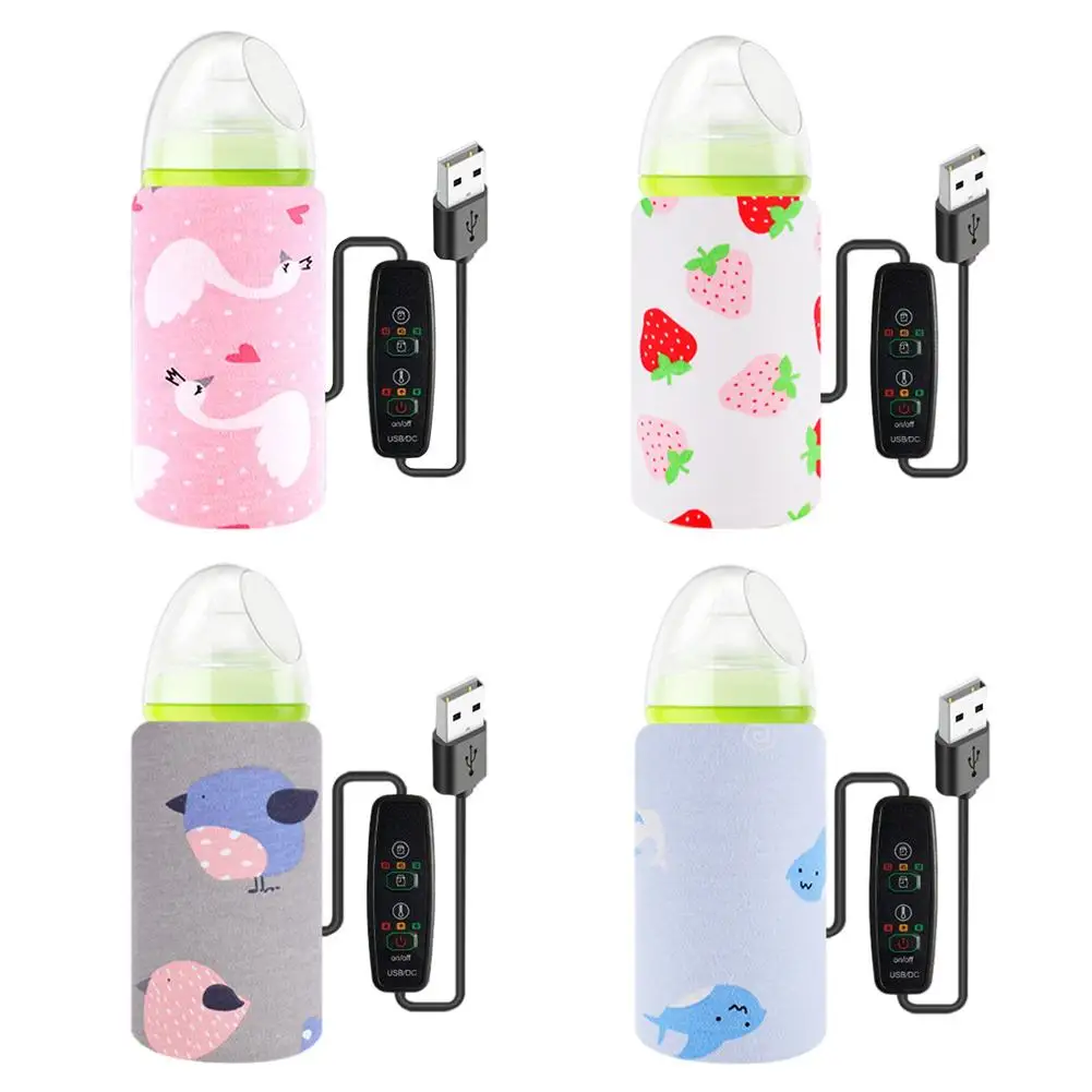 

USB Baby Bottle Warmer Portable Bottle Heated Cover Safe And Convenient Adjustable Temperature 5V2A Power Supply For Baby