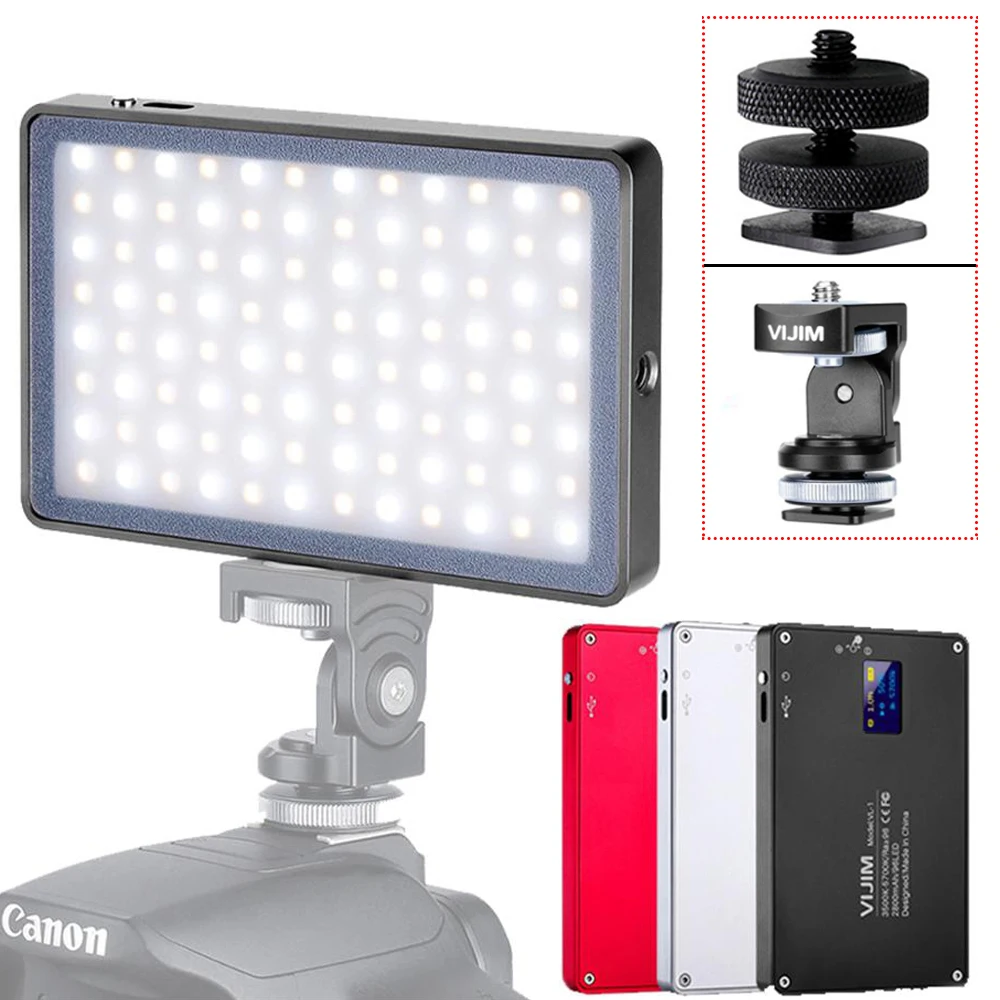 Диммируемый светодиодный светильник для видеосъемки 96 шт. OLED дисплей с батареей