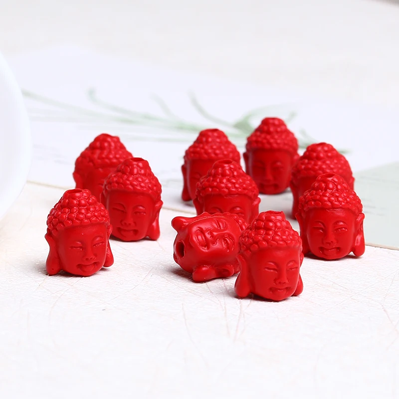 8 шт. натуральный браслет из бусин Будды Cinnabar Maitreya кулон аксессуары для DIY