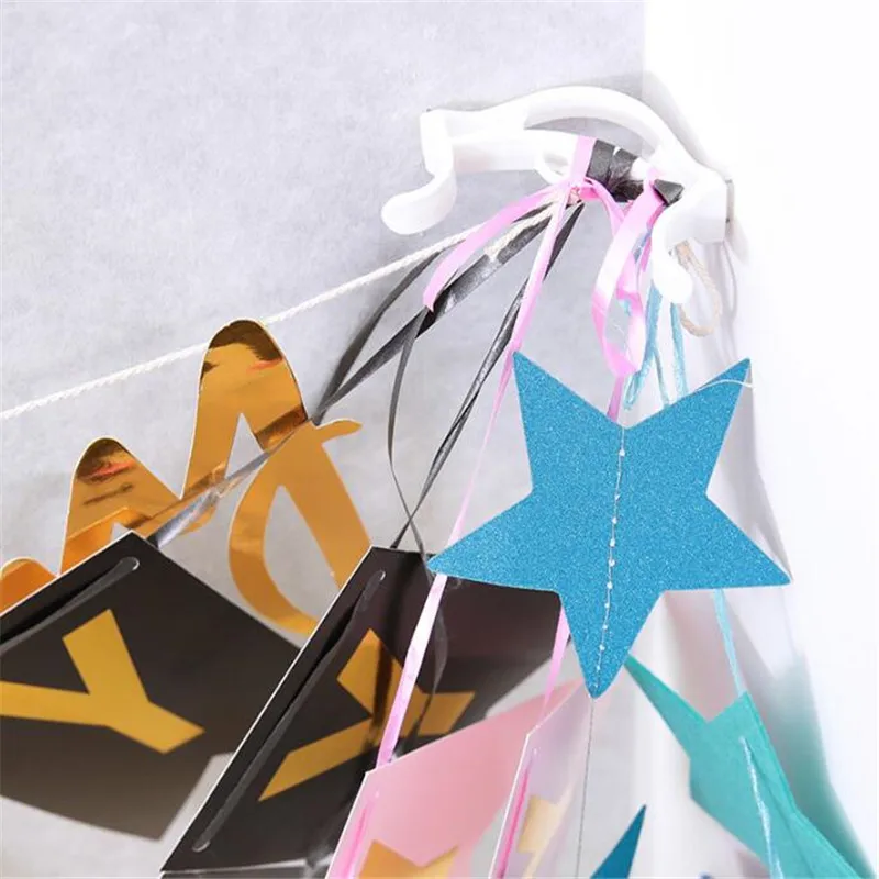 4pcs/set Corner Hook Banner Hunging Accessories No trace balloons Garland Bunting Ceiling Wall ZK20 | Дом и сад