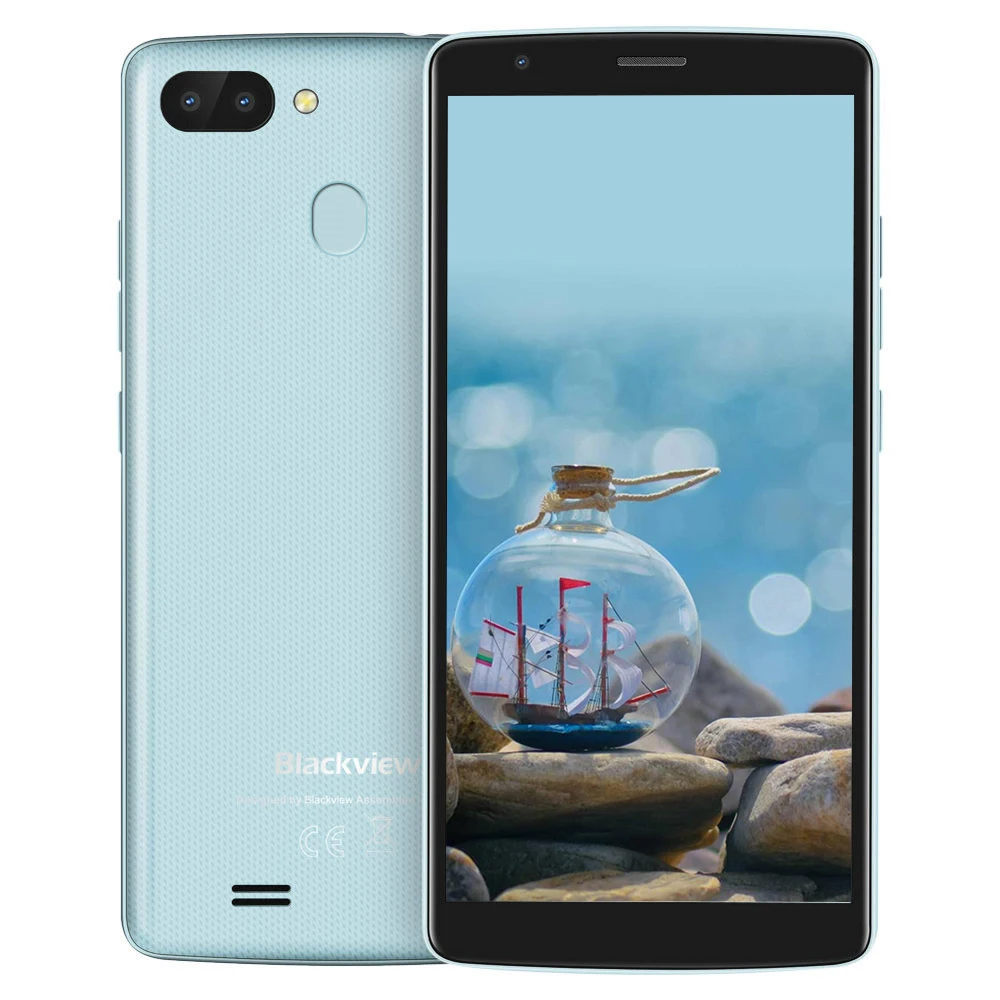 Blackview A20 Pro 5," мобильный телефон 2 Гб+ 16 Гб четырехъядерный Android 8,1 отпечаток пальца 18:9 Full HD экран 4G модный смартфон - Цвет: blue