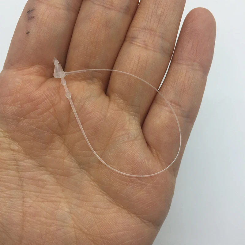 Белая черная прозрачная застежка для безопасности пластиковая бирка галстуков 3