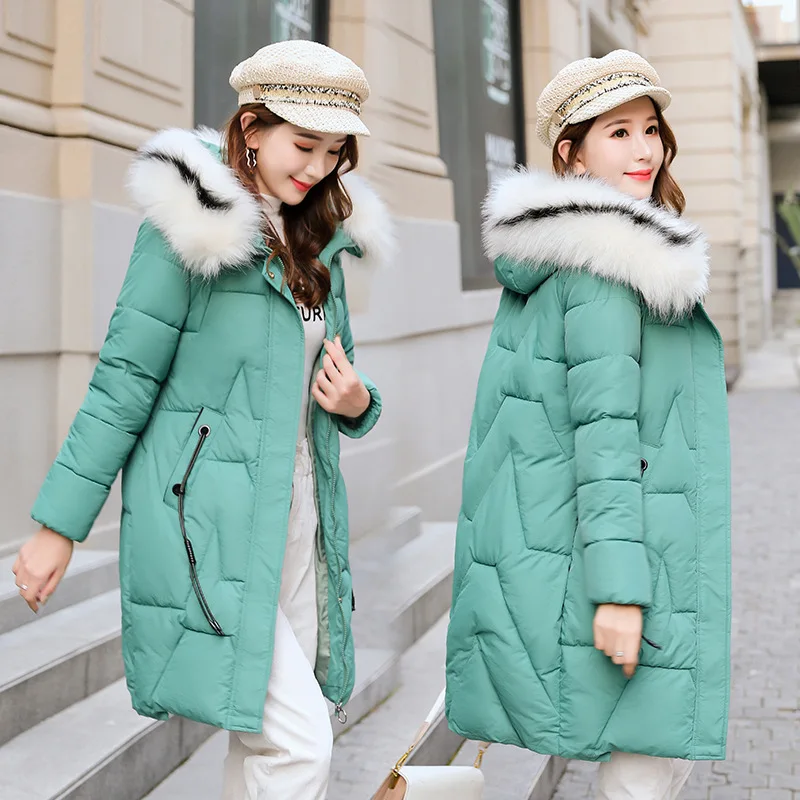 Abrigos Mujer Invierno 2019 новая Парка хлопковая стеганая куртка с капюшоном теплая зимняя