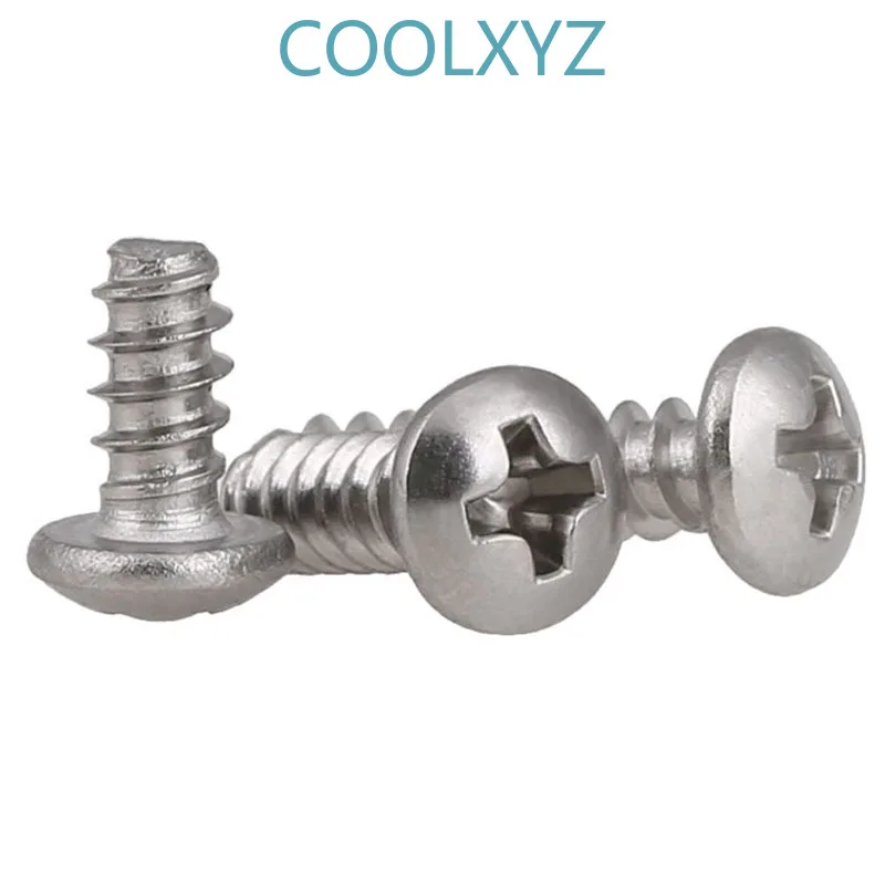 Самонарезающие винты из нержавеющей стали 304 с крестообразной круглой головкой и