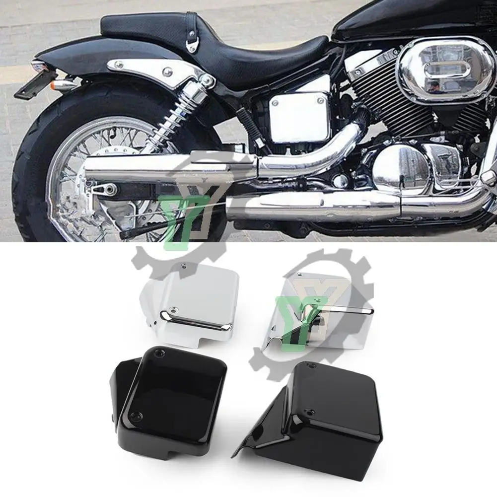 

2Pcs Motorcycle Side Battery Cover Guard for Honda Black Widow Shadow Spirit VT750 DC 2000-2009 & Black Widow 2000-2006 2007